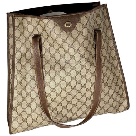 gucci canvas tote bag|Gucci canvas tote bag vintage.